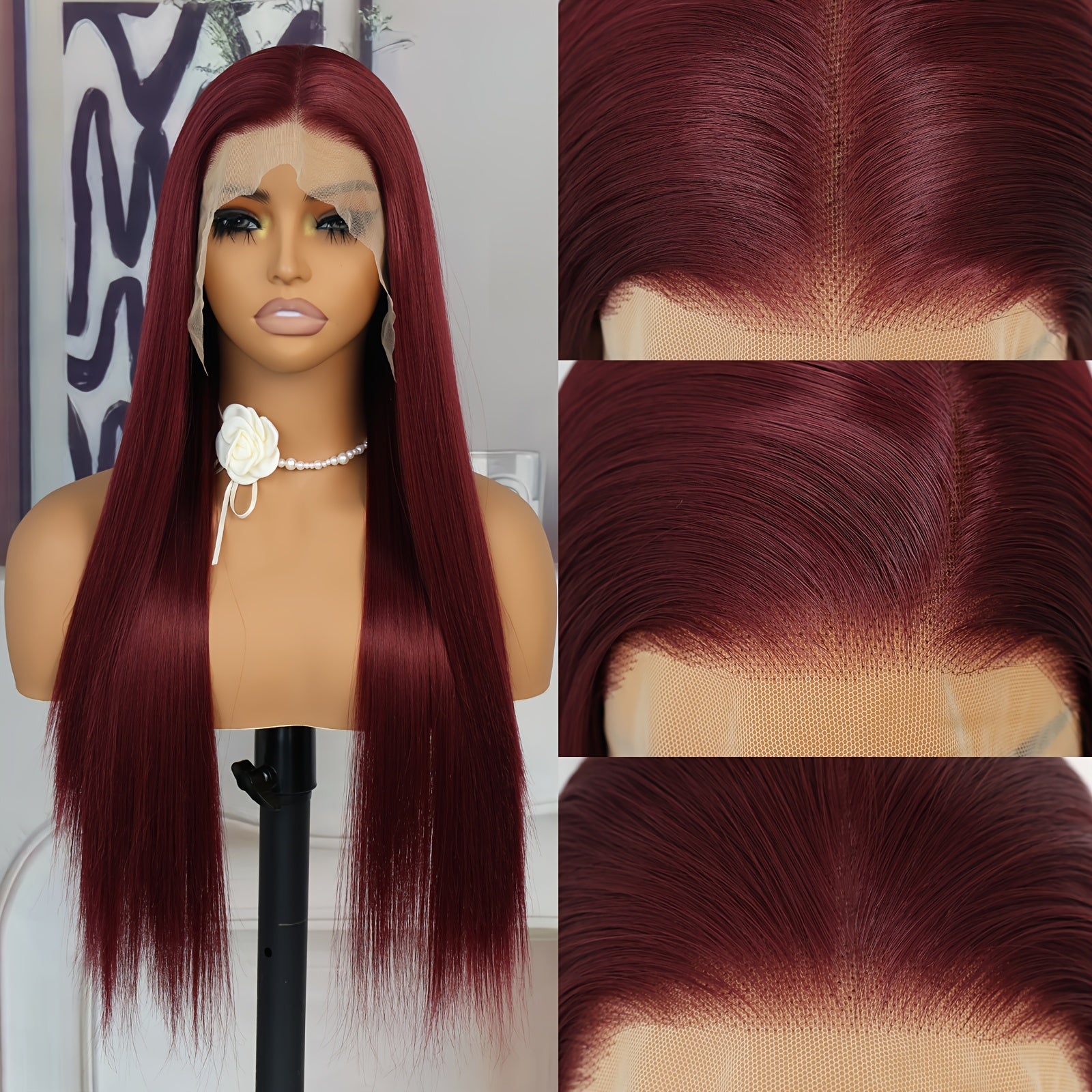 Women's 28 Inch Sky Blue Straight Synthetic Lace Front Wig, High Temperature Fiber, Glueless HD Lace Frontal, Soft Silky Hair for Halloween, Party, Cosplay - 13x6 Basics Style, Lace Wig